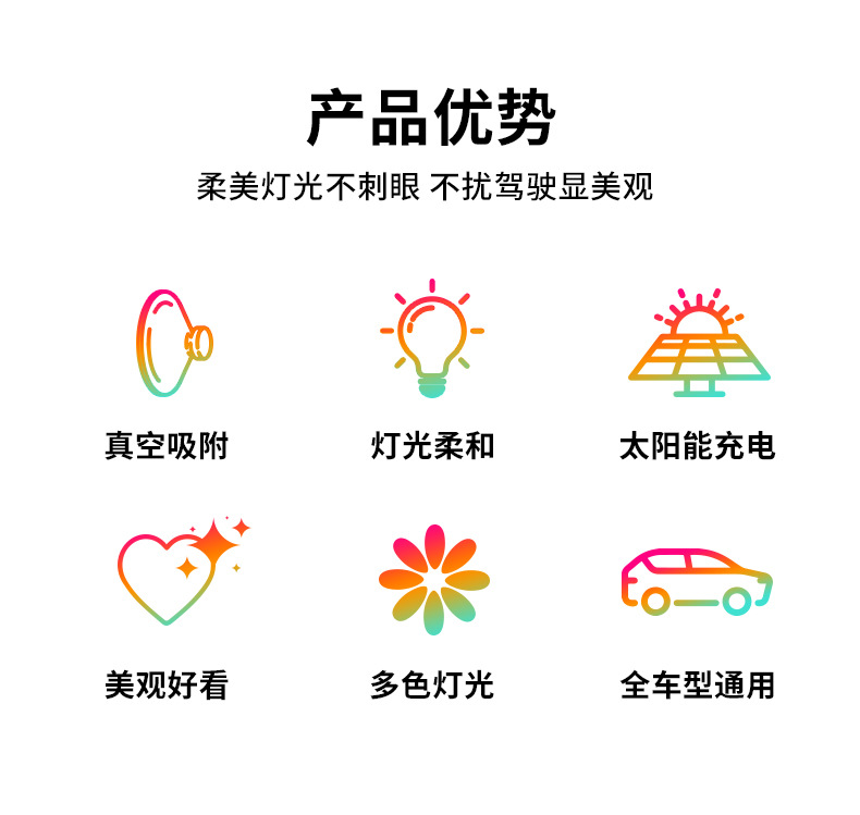 Cross-Border Car Solar Triangular Window Peach Heart Atmosphere Light Interior Decoration Love Atmosphere Light Heart-Shaped Neon Light