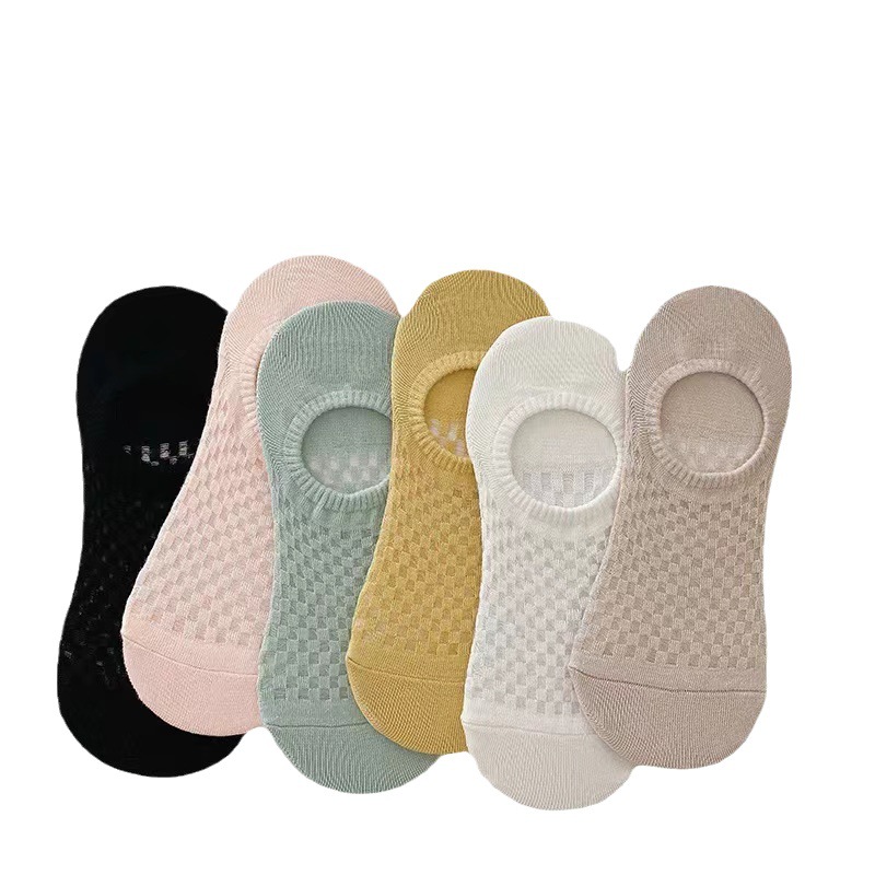 Shake sound explosions a generation of summer hollow mesh light breathable cotton socks silicone do not fall with ladies invisible socks