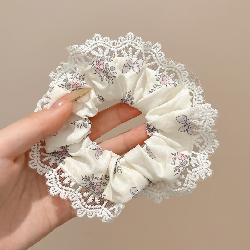 Lazo para el cabello de intestino grueso rayado coreano para mujer, sensación de alto nivel, cuerda para el cabello de cola de caballo, banda de goma para la cabeza para niñas, cuerda para la cabeza de gran tamaño, accesorios para el cabello de flores para la cabeza