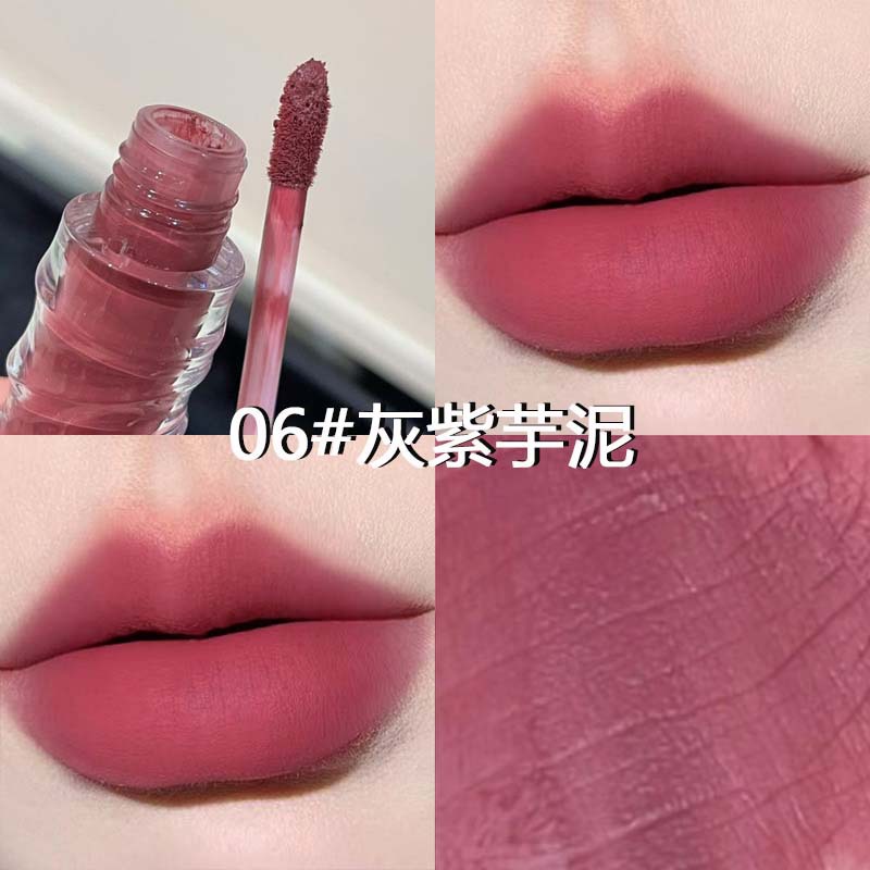 Kakashow terciopelo brumoso esmalte de labios brumoso suave natural terciopelo mate muestra color blanco lápiz labial brillo de labios transfronterizo femenino