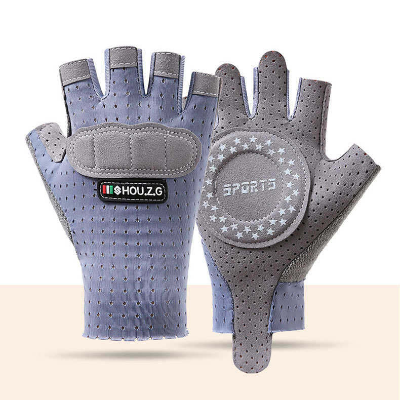 Guantes de medio dedo para niños protector solar fino Seda de hielo transpirable resistente al desgaste antideslizante estiramiento deportes al aire libre guantes de malla de equitación