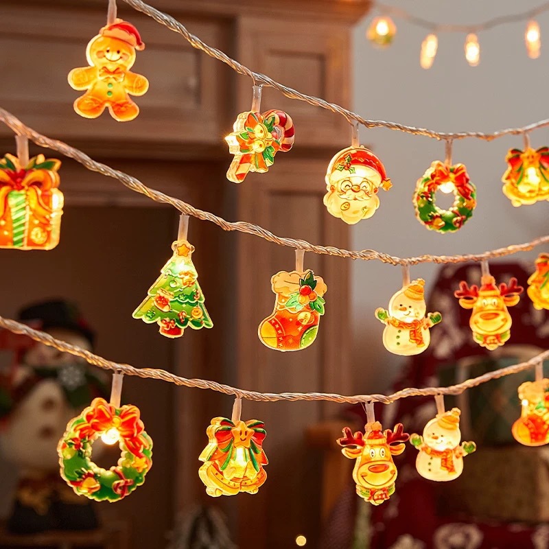 Nuevas luces de Navidad transfronterizas luces de decoración al aire libre luces de atmósfera luces de árbol de Navidad luces de decoración navideña ventanas de luces de color