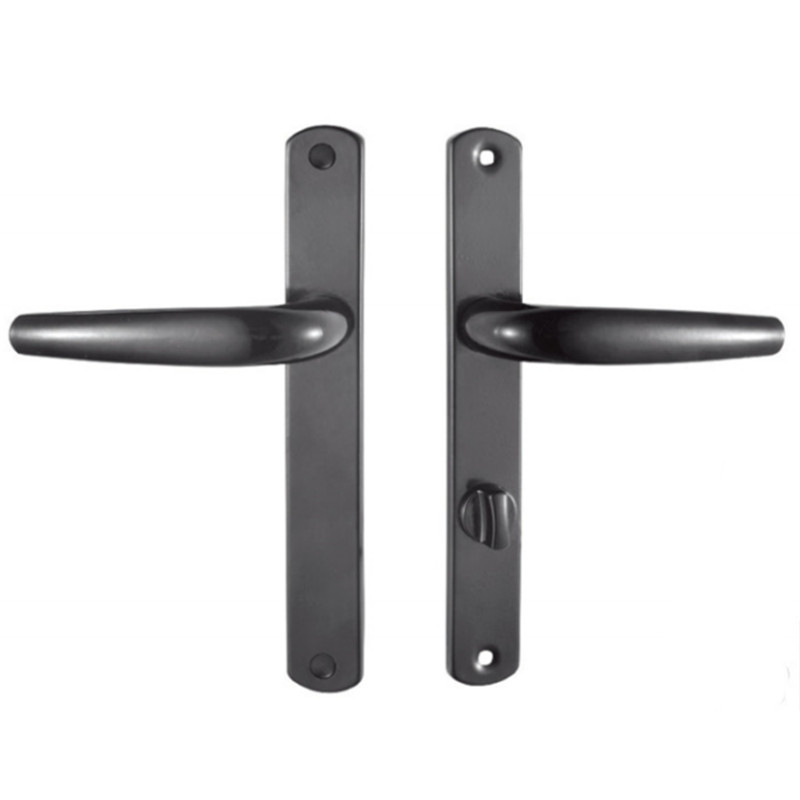 Suministro de fábrica de aleación de aluminio negro cerradura de la manija de la puerta C- 70BK-25 puerta interior y cerradura de la manija de la ventana cerradura de la puerta europea
