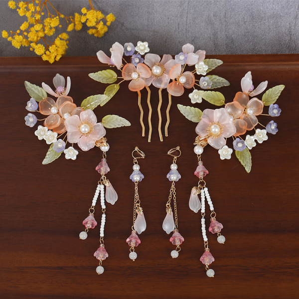 New Hanfu Headwear Tassel Full Set Antique Hairpin Chinese Style Classical Simple Hair Accessories Super Fairy Ancient Clothes Step Shake Hairpin