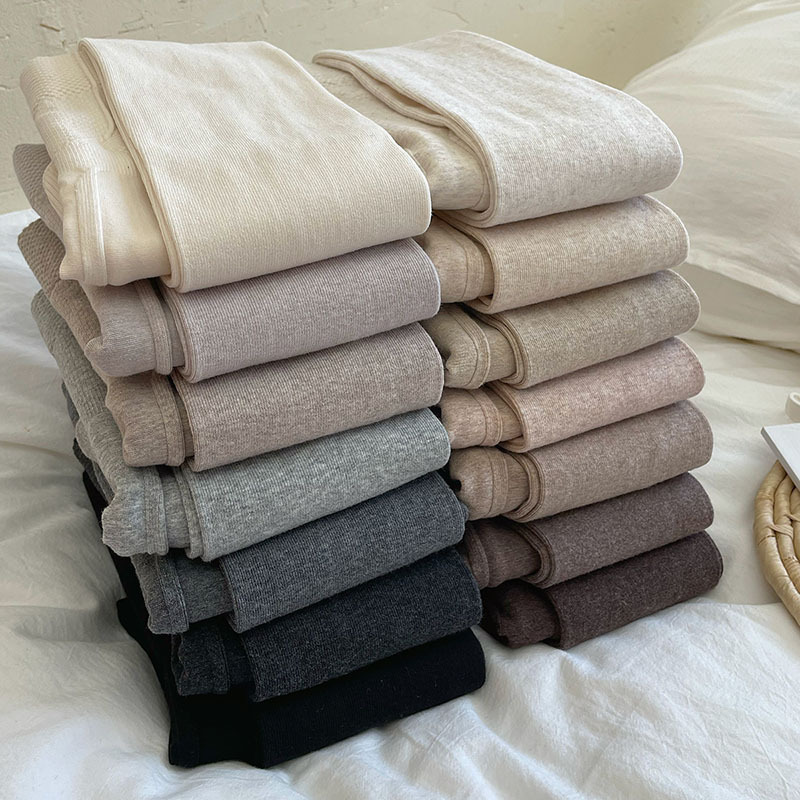 Autumn and Winter Medium Thick Cotton Oatmeal Cream White Vertical Stripe Pressure Slimming Legs Pantyhose Leggings for Children Autumn and Winter Medium Thick Cotton Oatmeal Cream White Vertical Stripe Pressure Slimming Legs Pantyhose Leggings for Children