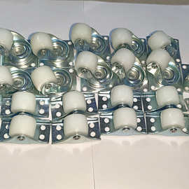 0.5英寸超静音抽屉滑轮直线脚轮定向尼龙滑轮地柜家具迷你小轮子