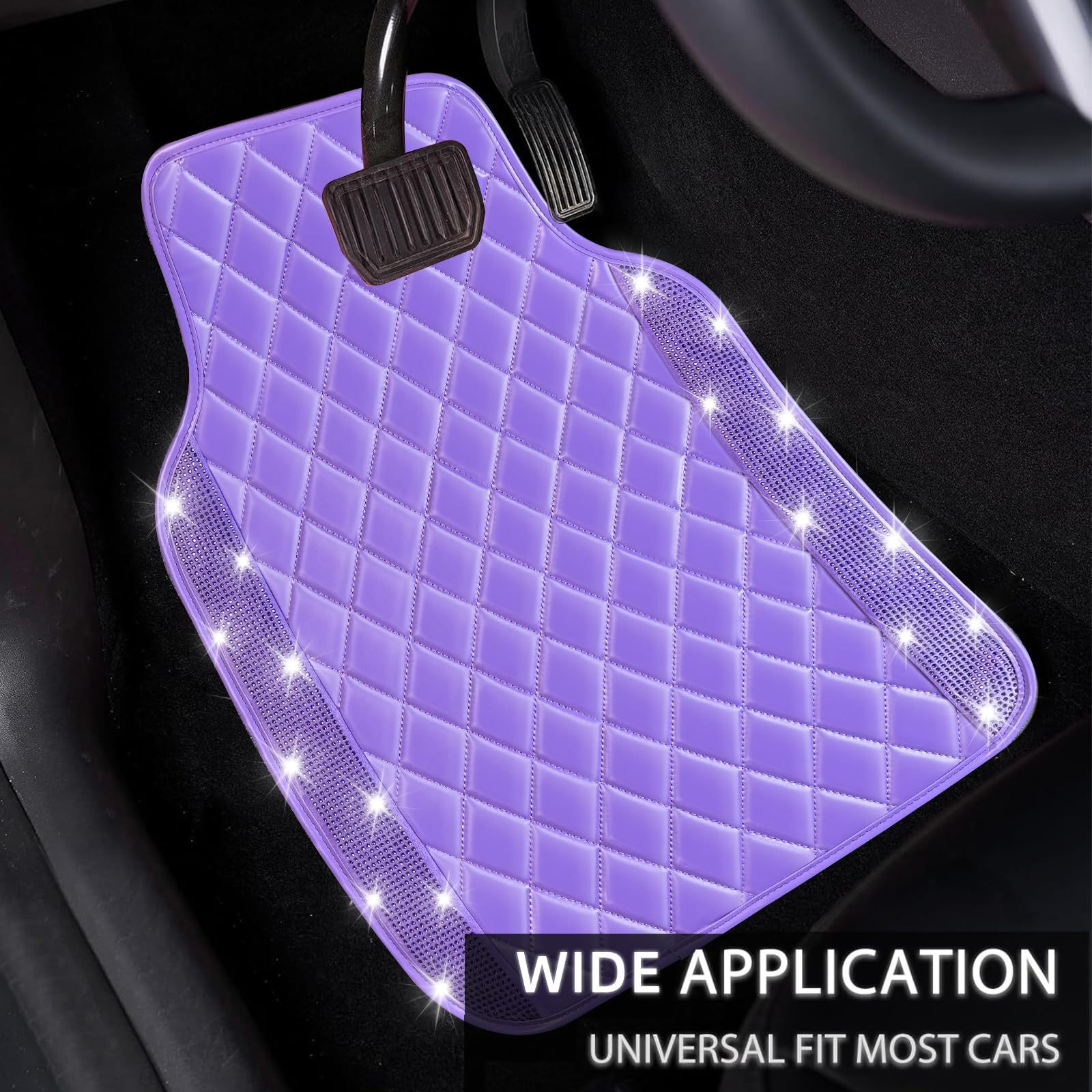 Cross-Border Foreign Trade Car-Mounted Diamond-Encrusted Anti-Slip Car Floor Mats, Universal Carpet Floor Mats, Easy to Clean, All-Season Floor Mats