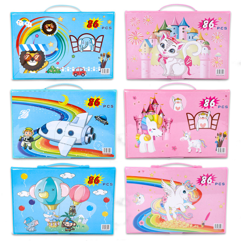 145 caja de aluminio de doble capa, bolígrafo de acuarela, juego para niños, herramienta de dibujo, caja de regalo de pintura, pintura de arte, juego completo de lujo