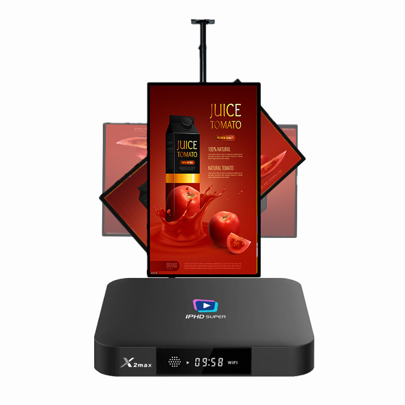 Advertising Machine Box 4K Advertising Machine Information Release Box Android 10 Network Set-Top Box Rtc Automatic Power On/Off