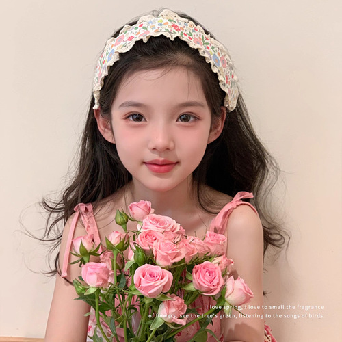 Child Magic Tape Hair Tidying Tool, Girls' Eyebrow Tape to Fix Hair, Little Girl Wide-Border Hair Headband