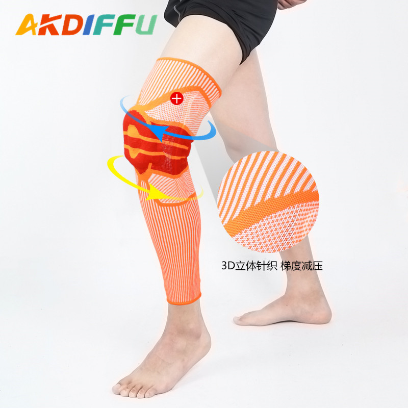 Aikedifei 2098 # rodilleras alargadas almohadillas de pierna Deportes hombres y mujeres rodilla manga larga baloncesto correr caliente profesional image 1