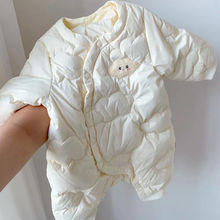 6一12月超萌婴儿羽绒棉冬季连体衣外出抱抱服爬爬服宝宝冬装衣服