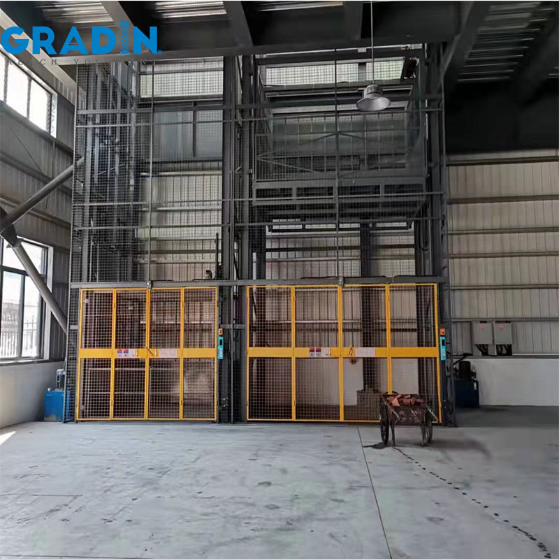 双并排货梯室内提升机 10吨1t两层货梯 10米3米5米固定式升降货梯