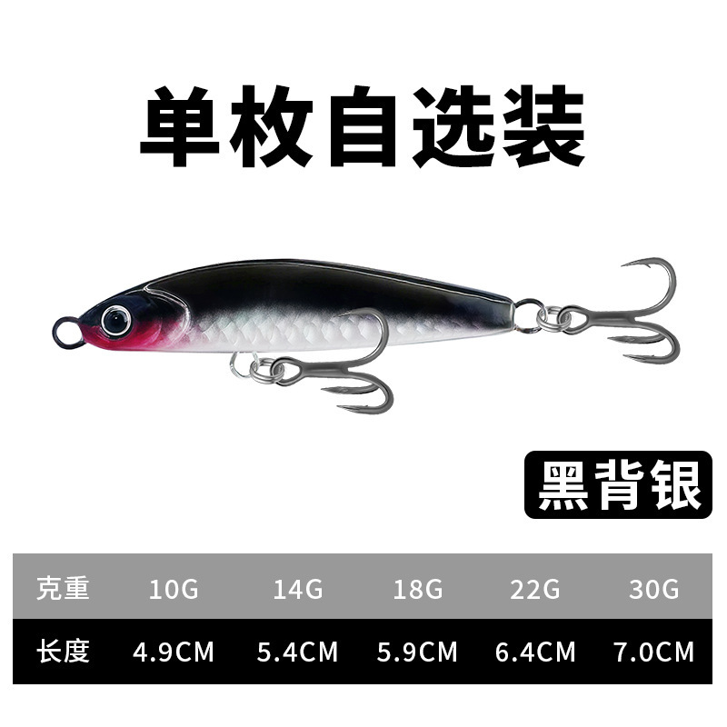 铁板路亚饵远投一飘铁板vib飘落远投特氟龙加强搭钩翘嘴假饵微物|undefined