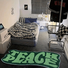 搞怪异形方格床边毯加厚仿羊绒地垫隔凉耐脏阳台飘窗垫现货批发