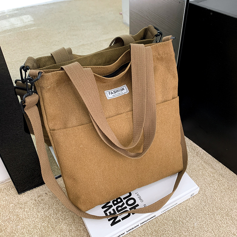 Canvas Bag 2022 New Women's Creative National Fashion Vertical Crossbody Bag Boys Small Backpack All-match ins Shoulder Bag