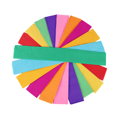 DIY materials colored crepe paper  crumpled paper  small red flower origami  children's kindergarten DIY handmade paper 
