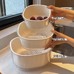 シンク二層排水バスケットキッチン用品リビングルームティーホームフルーツプレートバスケットシンクバスケット