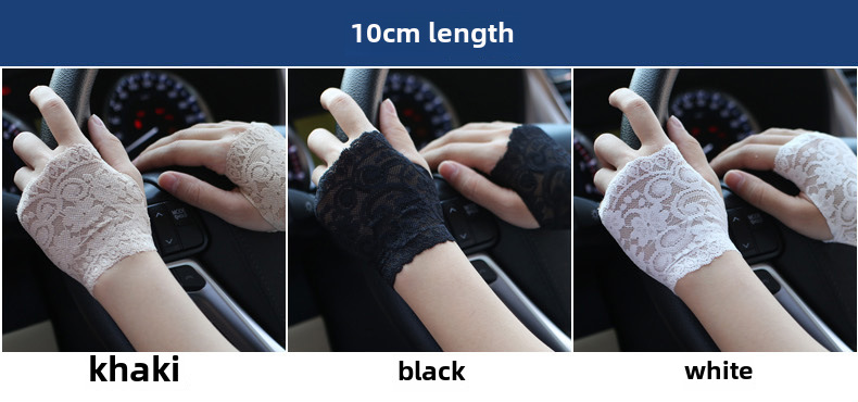 Fabrik direkt sonnencreme spitze handschuhe halb finger frauen sommer dünne fahren finger narbe tattoo halbe dekoration großhandel_voghion.com