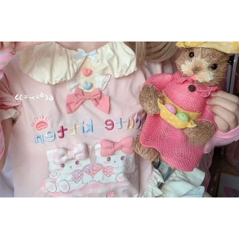 2025夏季新款女儿服小个子软妹少女可爱日系甜美软妹花边恤甜美|undefined