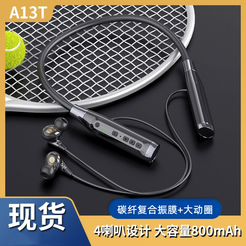 Cross-Border New Model Four-Speaker In-Ear Noise-Canceling Bluetooth 6.0 Earphones, Neckband Style, Wireless, Ultra-Long Battery Life, Private Model