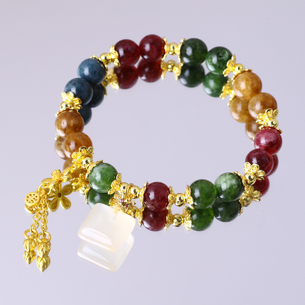 Brazalete de turmalina de colores