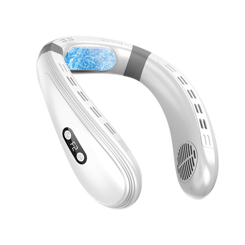 Hanging neck small fan portable usb charging lazy leafless turbine wearable cooling air conditioning refrigeration camping outdoor