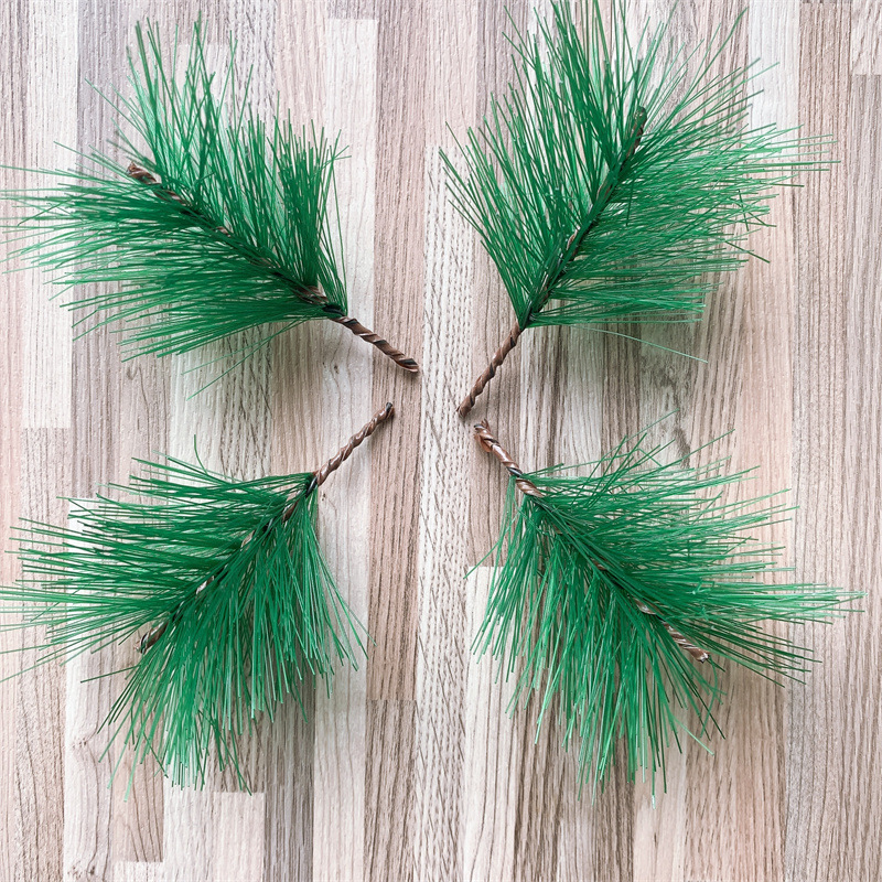 仿真松针 PVC塑料松树叶节松 田园风家居装饰 圣诞节庆装饰用品