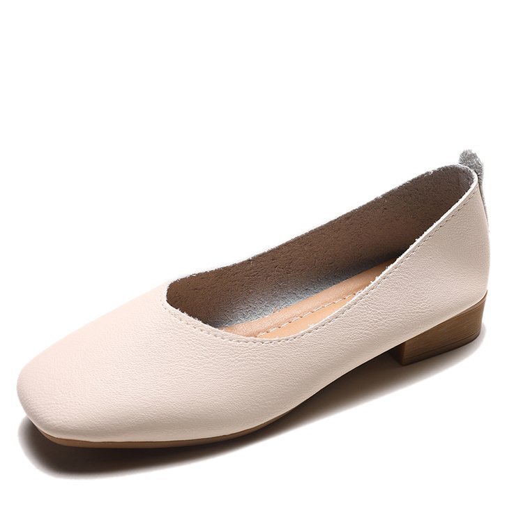Women's Elegant Solid Color Square Toe Flats display picture 5