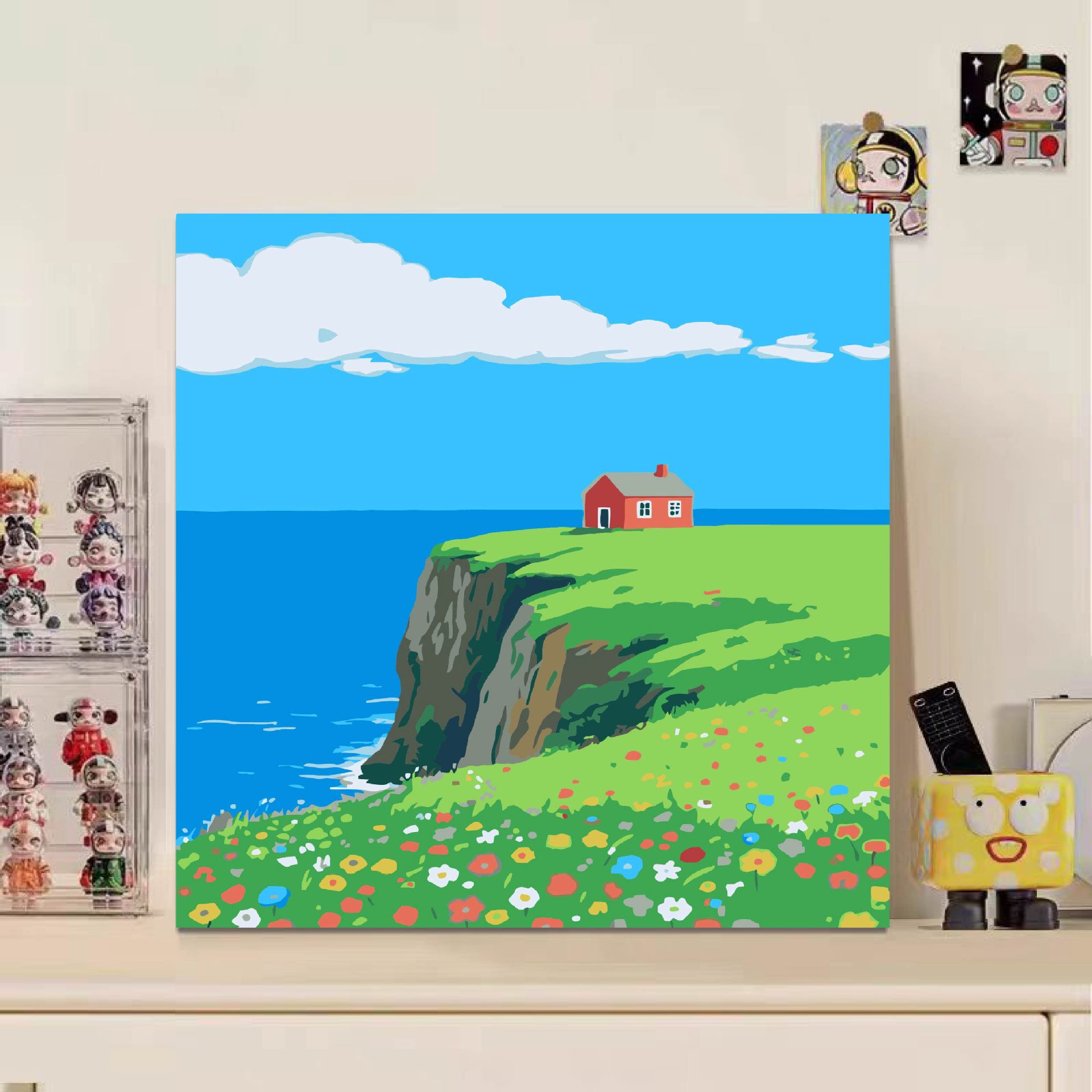 Niños didiy pintura digital acrílico relleno de pintura de dibujos animados pintura de pintura a mano 20 * 20