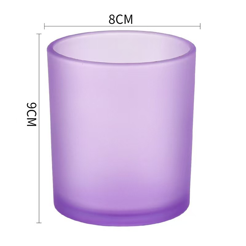 Inventario transfronterizo venta caliente de vidrio de colores taza de cera de incienso candelabro 8090 calibre candelabro ornamental contenedor de velas