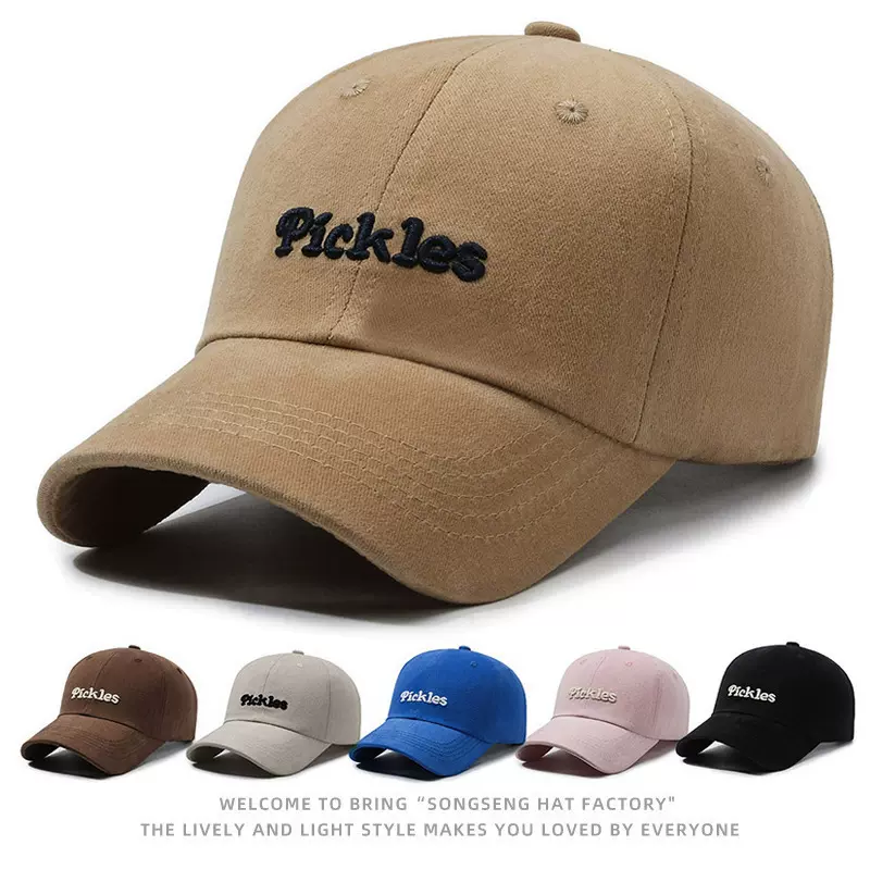 棒球帽女韩版ins潮休闲百搭显脸小鸭舌帽绿色字母日系帽子女成人