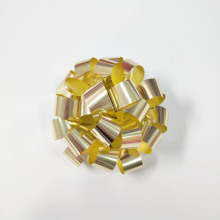 批发新款4英寸星星花跨境自粘花包装礼品花塑料彩带花手拉花