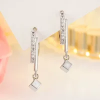 Серьги в Корейском стиле Amazon Геометрические Квадратные серьги женский темперамент нишевые серьги популярные украшения в холодном стиле