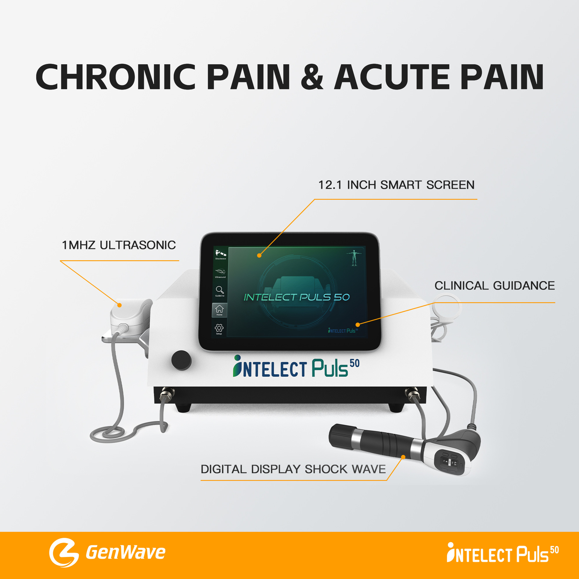 Transfronteriza venta directa balística de ondas de choque fabricantes de fisioterapia al por mayor 2 en 1 reparación de ultrasonido alivio del dolor