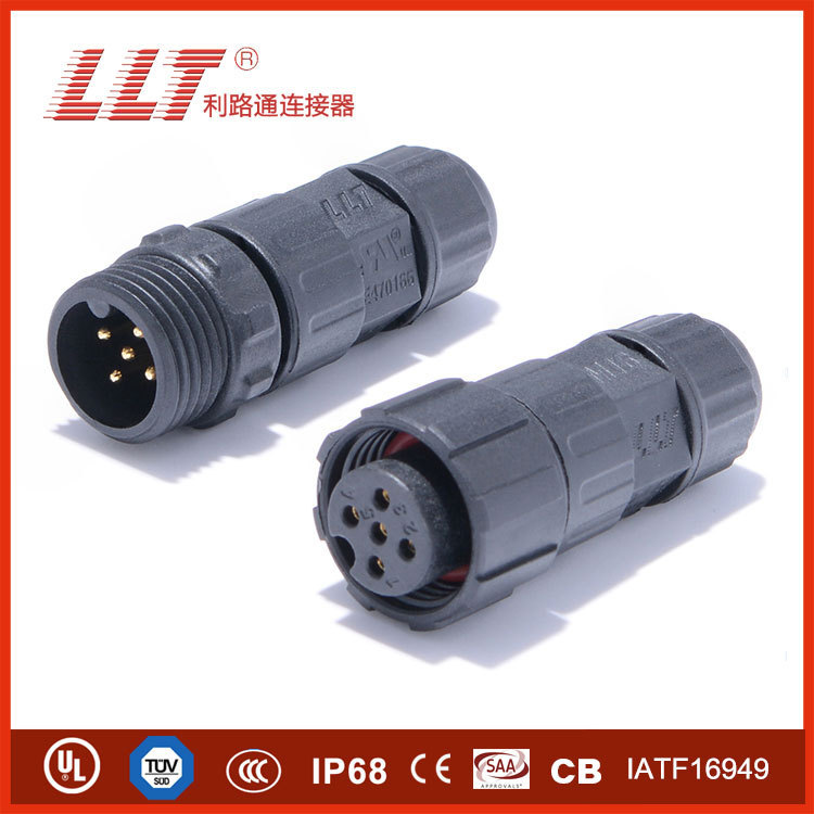 Lelutong Llt-M16-5~12 Core Male and Female Butt Threaded Waterproof Connector Automated Equipment Aviation Plug