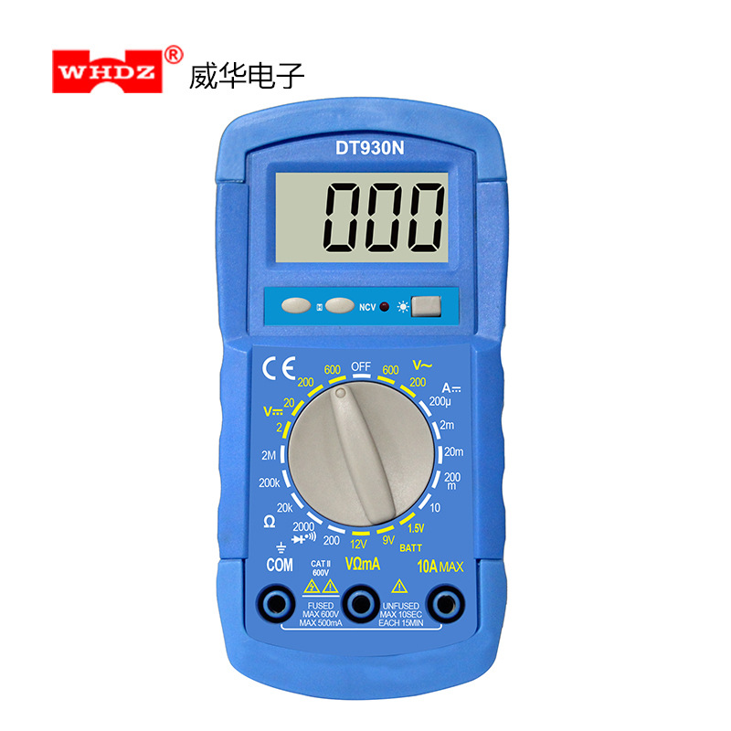 万用表 DT930N 电池测试 火线判断 威华电子