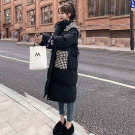 冬季新品2025年加厚羽绒棉服长款连帽休闲时尚宽松中长款保暖外套