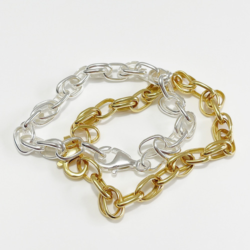Fan Zhiqiao French style jewelry 925 sterling silver Mickey bracelet niche extremely simple INS jewelry