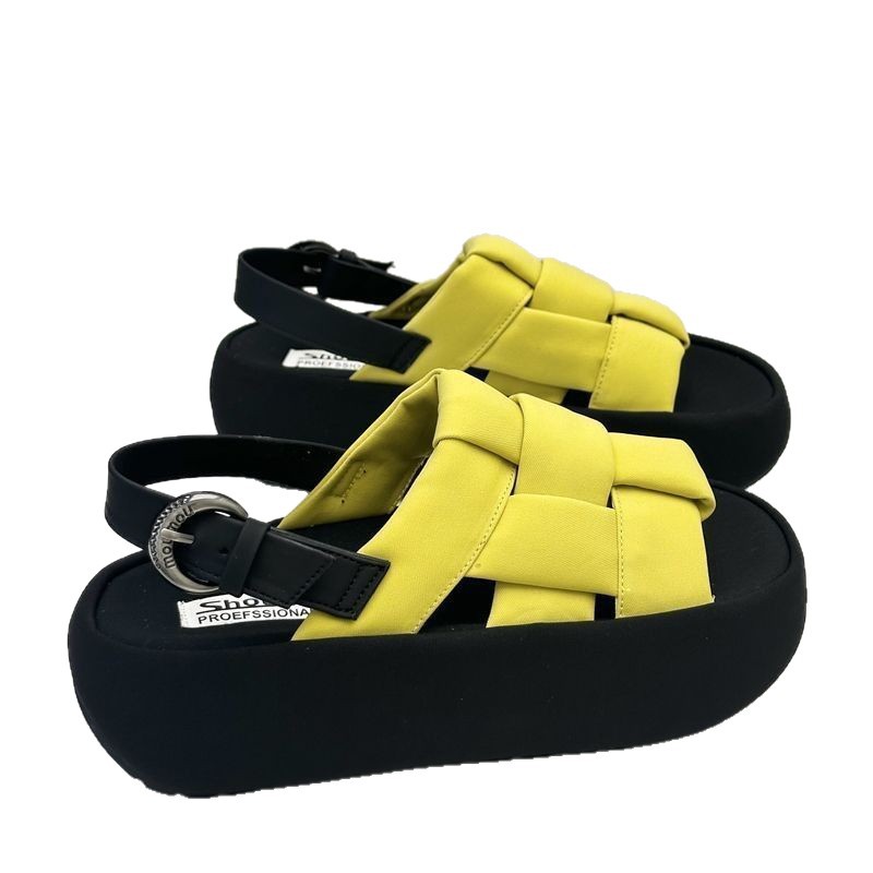 Comfortable fashionable yellow woven casual summer breathable…