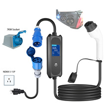 ST-E210G+CEE套装GBT国标交流便携式充电桩7KW家用充电桩充电器