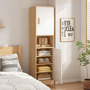 Single Door Narrow Wardrobe Simple Cabinet Storage Cabinet for Rental Room Simple Modern Small Assembly Wardrobe Home Bedroom