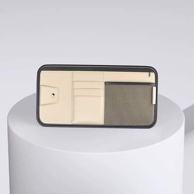 Ticket Holder, Car Glasses Clip/Bill Clip - 3103-bill-holder-beige