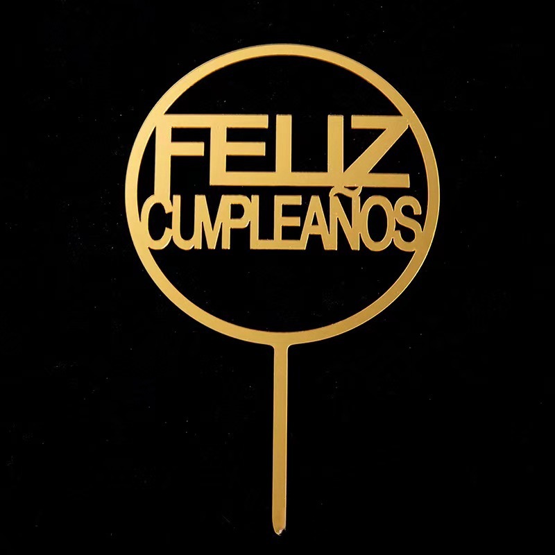 Transnacional 10 tarjetas acrílicas de fiesta de cumpleaños decoración de tarta de bandera de inserción de adornos de fiesta celebridad en línea image 35