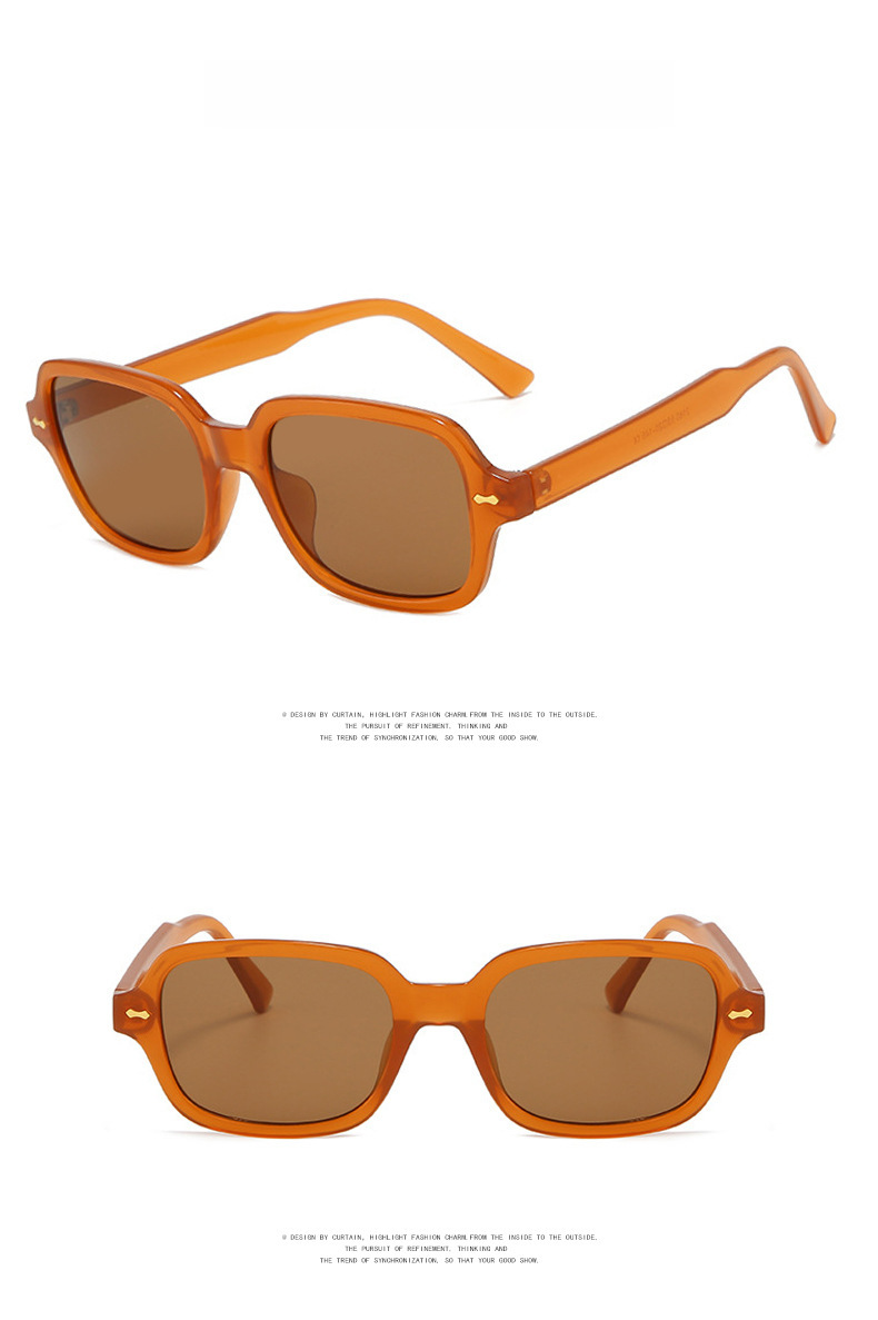 Cross-border rice nail sunglasses square 2021 New European and American trend personalized sunglasses all-match retro trendy sunglasses_voghion.com