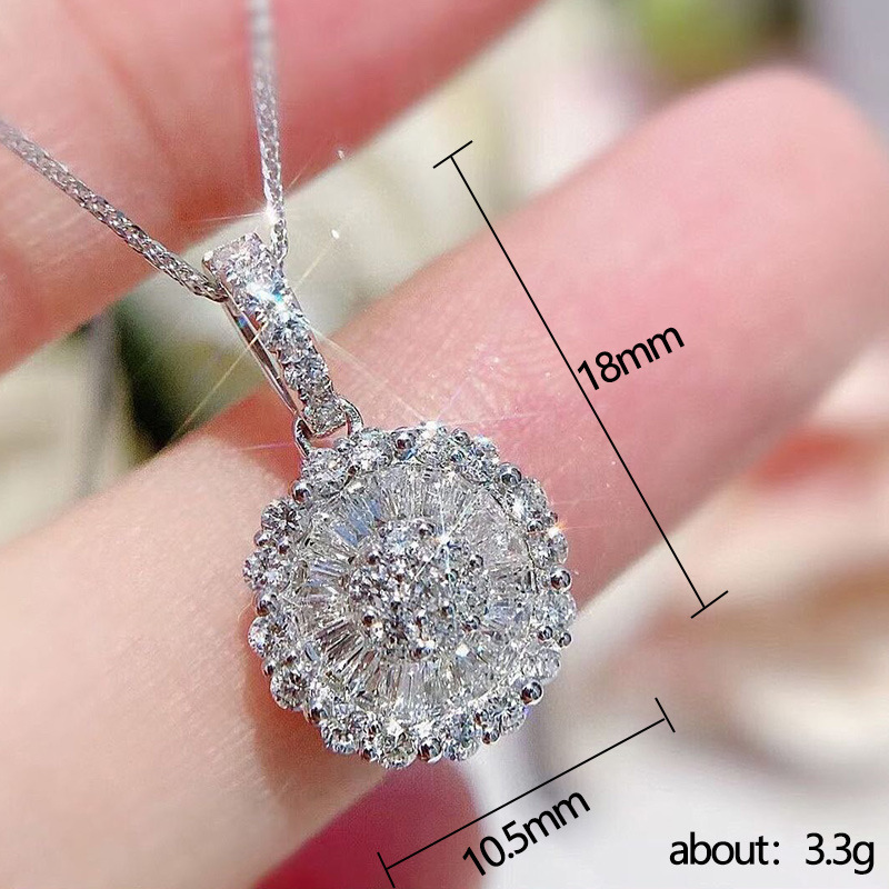 Fashion Geometric Copper Inlay Zircon Necklace 1 Piece