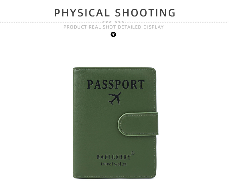 Baellerry 2023 New Unisex RFID Anti-magnetic Buckle Passport Bag. Simple Card Holder for Overseas Travel Documents._voghion.com