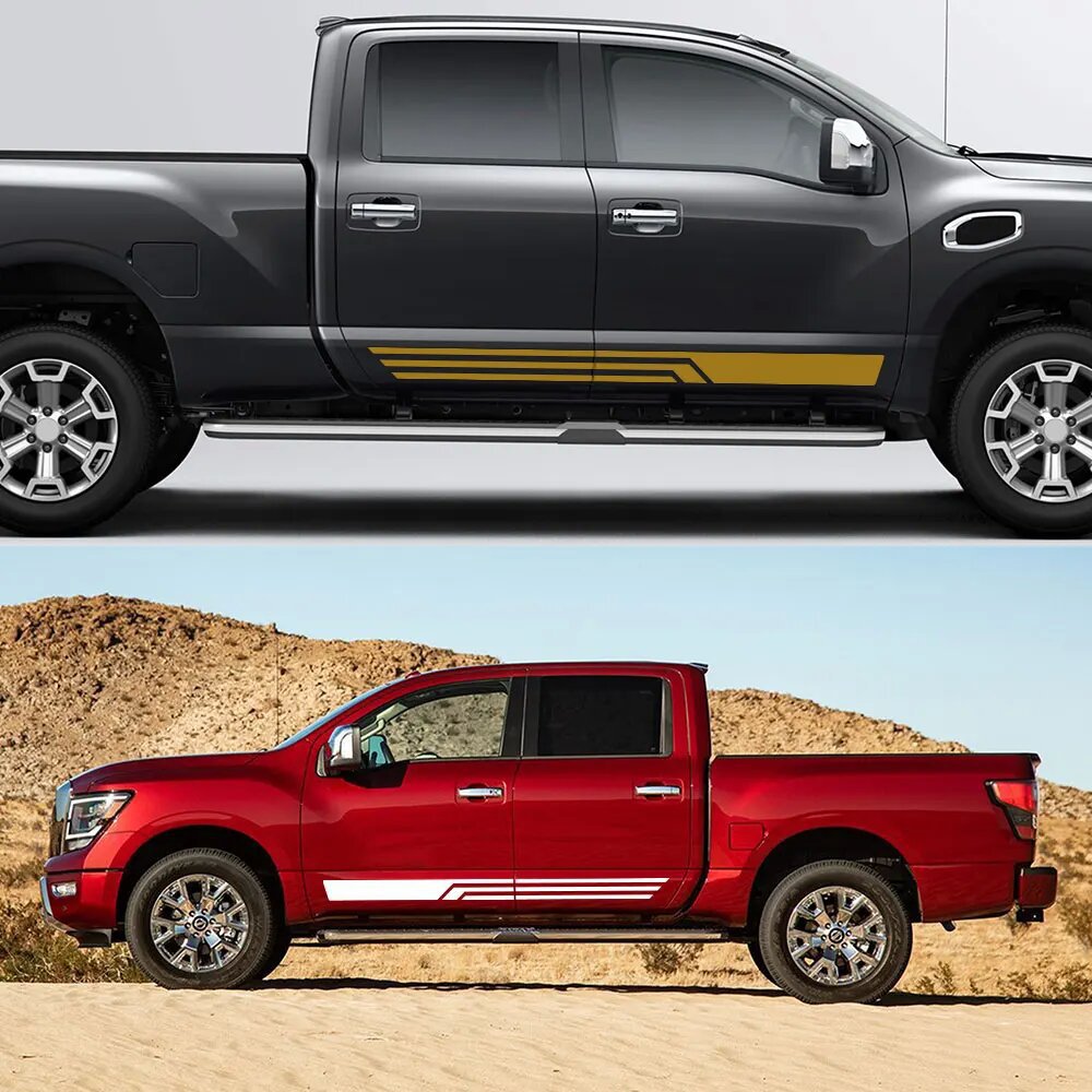 Aplicable a la etiqueta del coche de la puerta de la camioneta Calcomanía Hilux Tacoma Ford Chevrolet Nissan cincuenta campanas del coche