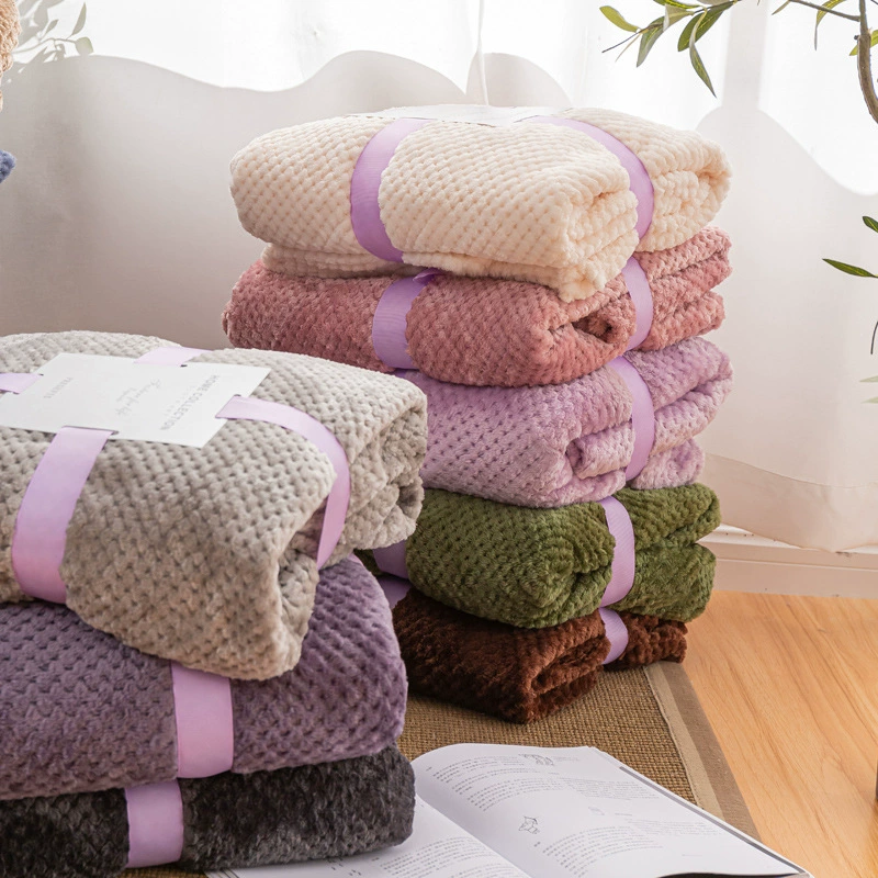 Трансграничная Внешняя торговля утолщенное Ананасовое Клетчатое одеяло фланелевое одеяло для дивана осенне-зимний подарок Коралловое Флисовое одеяло для домашних животных