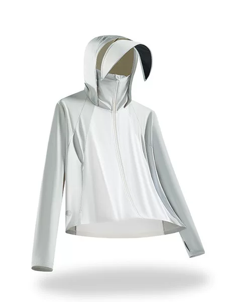 New Women's Three-In-One Vinyl Sunshade Large Brim Upf100 Sun Protection Clothing Upgraded to Crotch and Ice Silk Thin Sun Protection Clothing